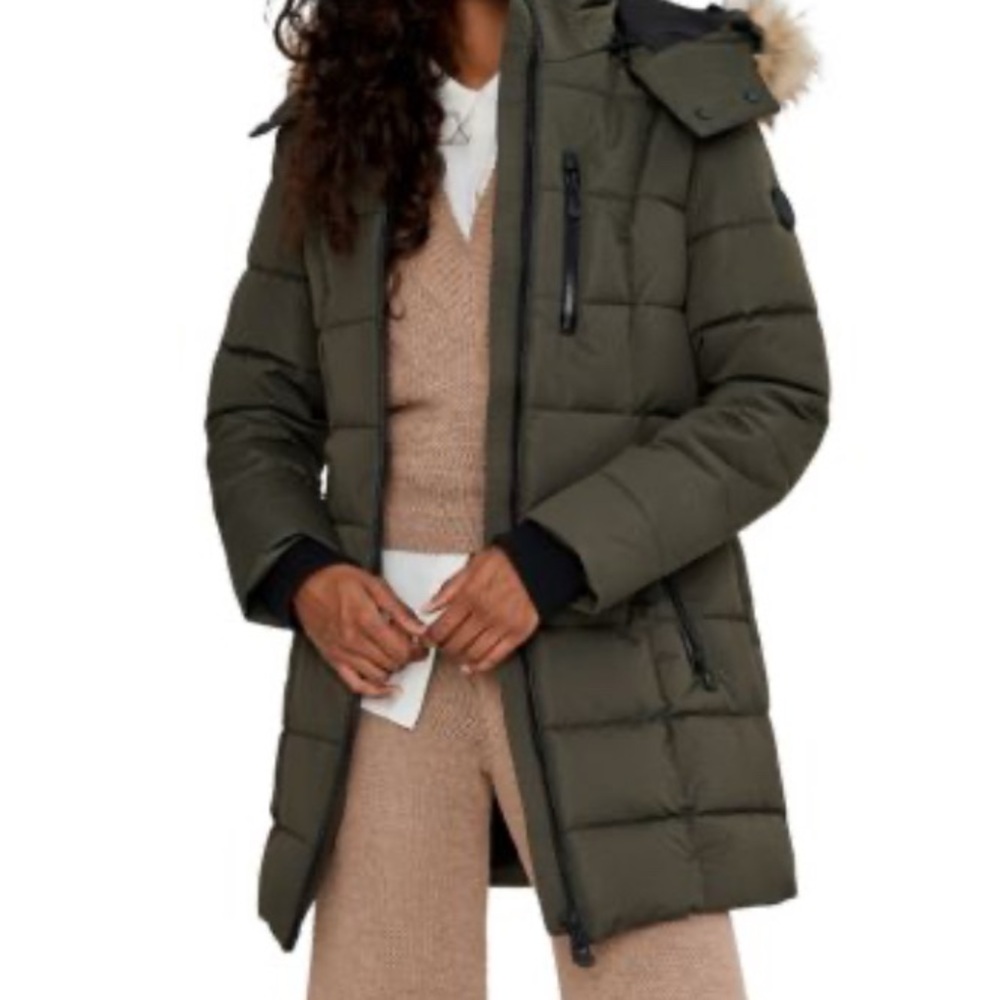 Noize Women's Olive Puffer Coat